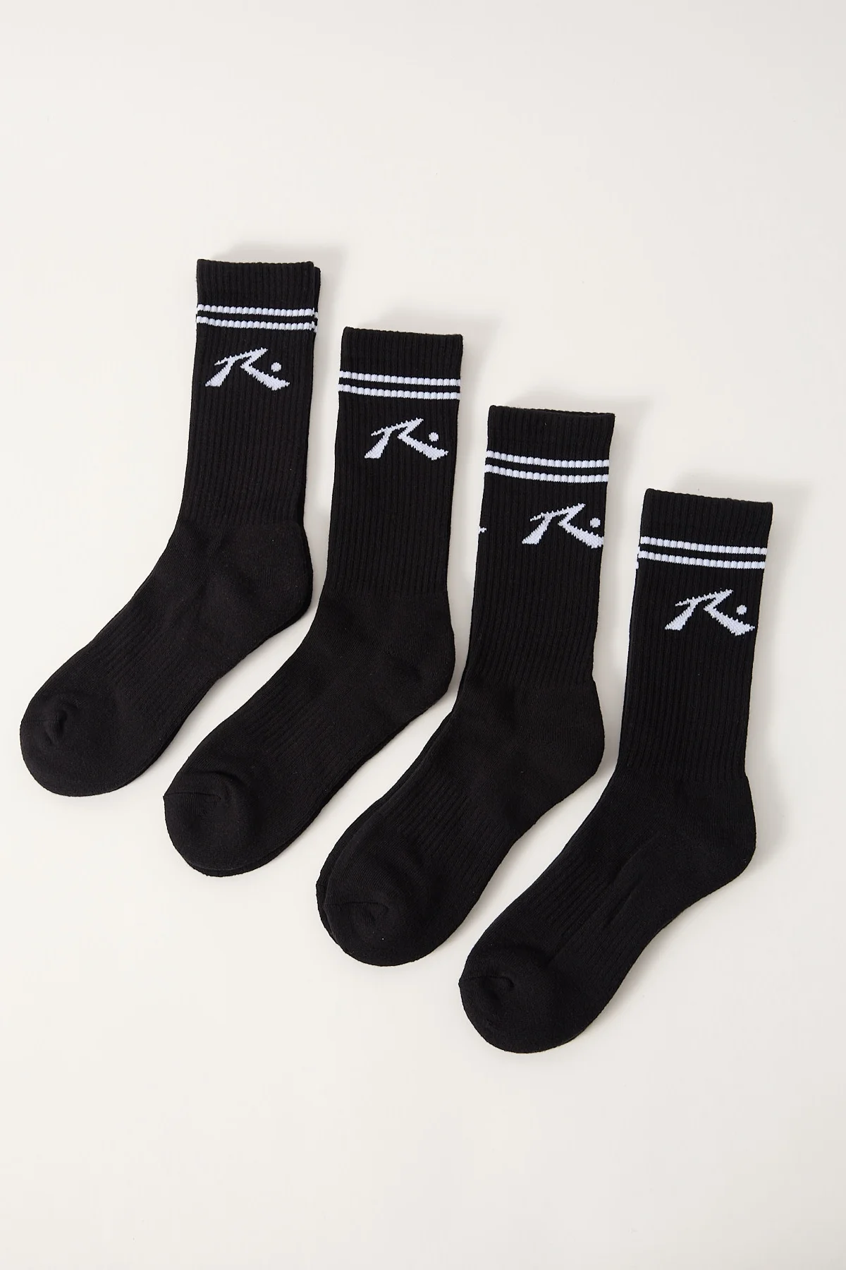 Rusty Comp Mid Calf 4-Sock Pack Black 1