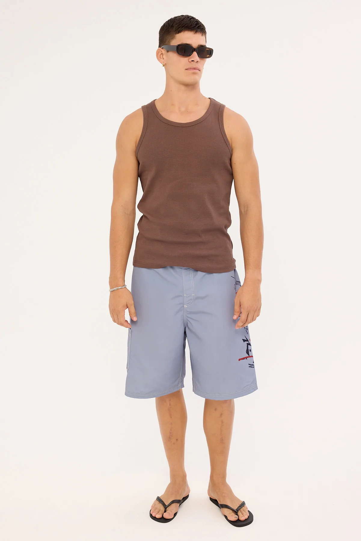 Rusty Crisis Hybrid Waist Boardshort Stone Grey