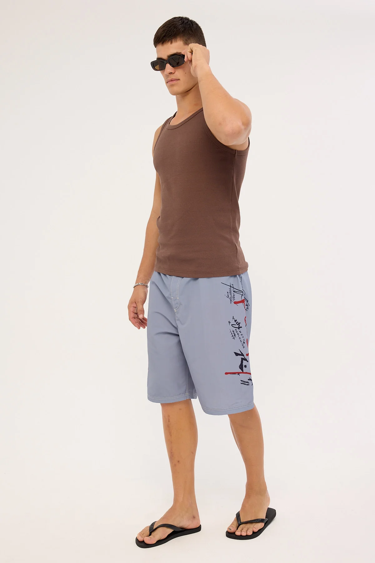 Rusty Crisis Hybrid Waist Boardshort Stone Grey - Image 4