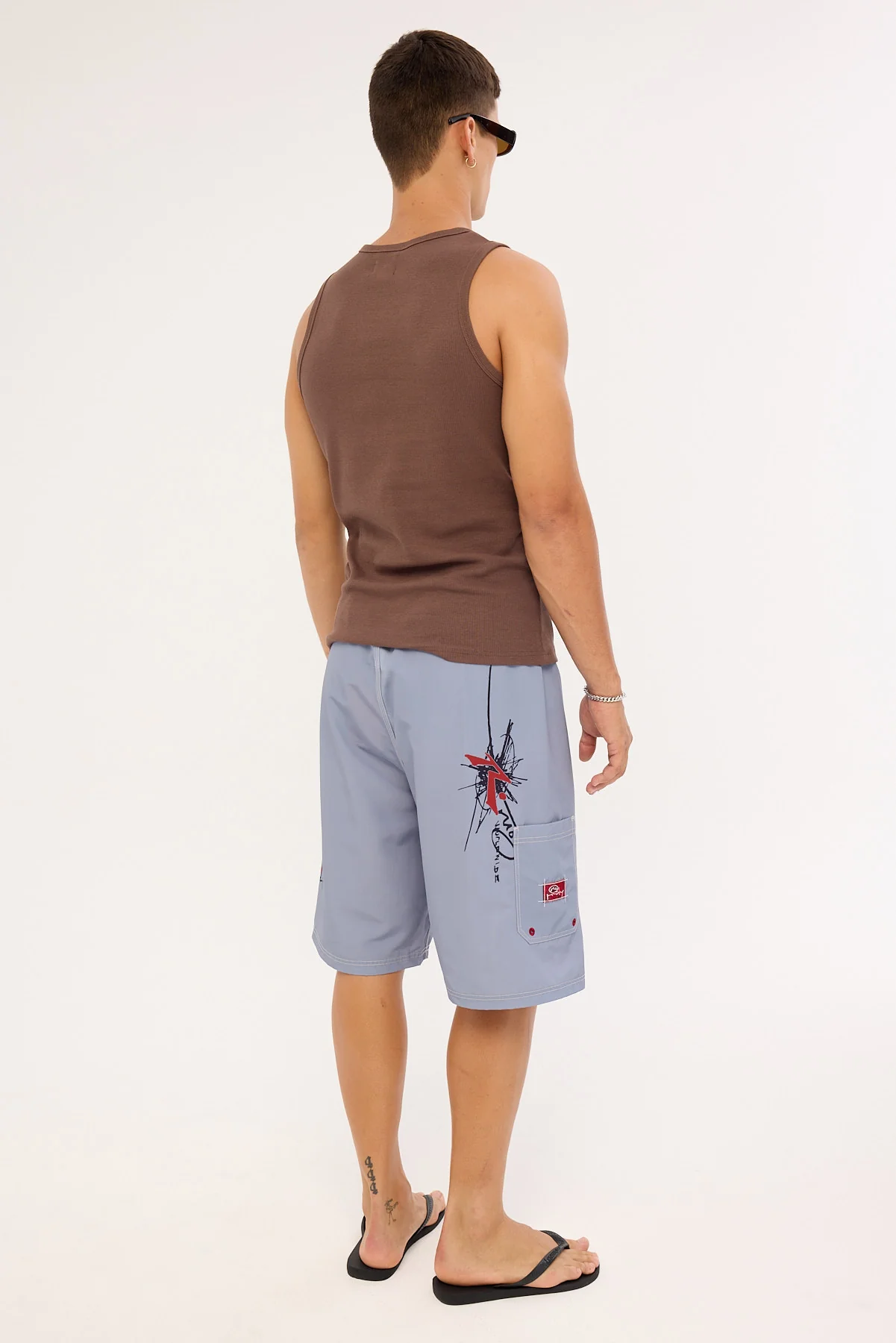 Rusty Crisis Hybrid Waist Boardshort Stone Grey - Image 5