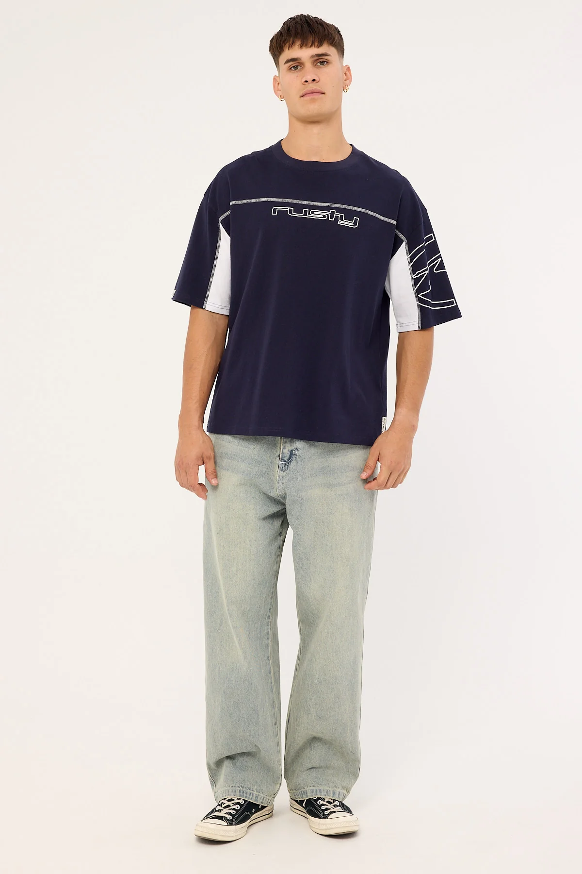Rusty Cyberwave 2.0-? Tee Navy Blue - Image 2