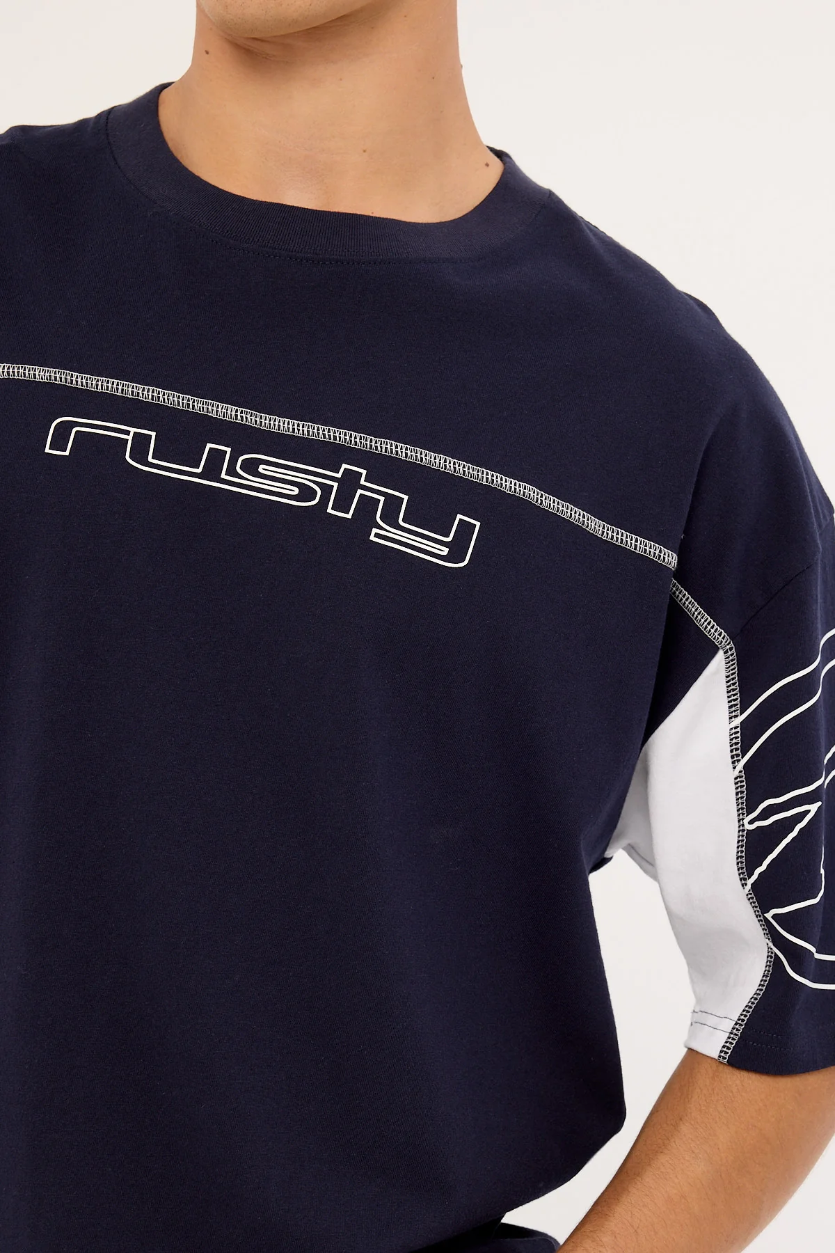 Rusty Cyberwave 2.0-? Tee Navy Blue - Image 4