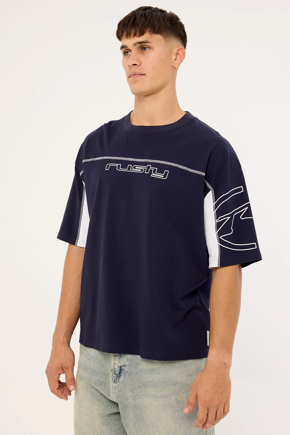 Rusty Cyberwave 2.0-? Tee Navy Blue - Image 5