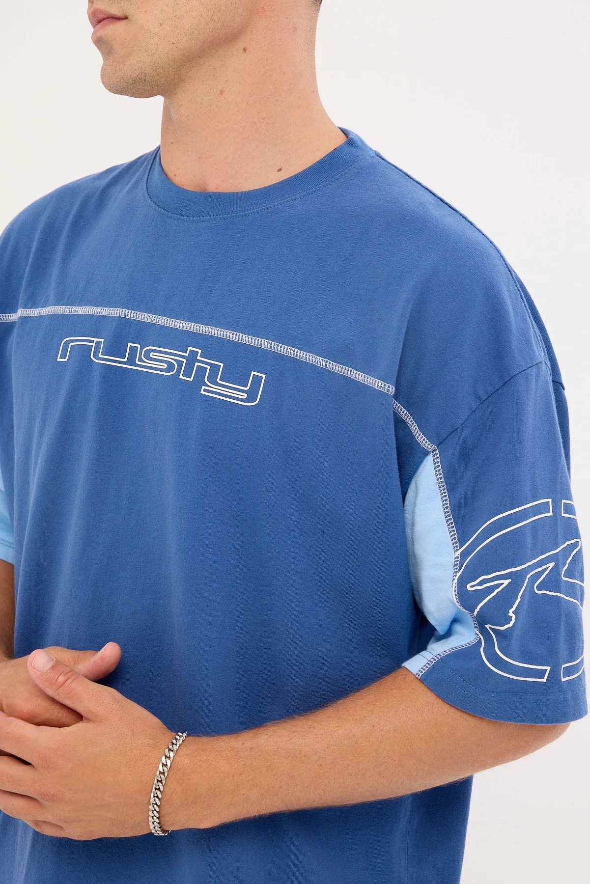 Rusty Cyberwave Tee Atlantic Blue - Image 3