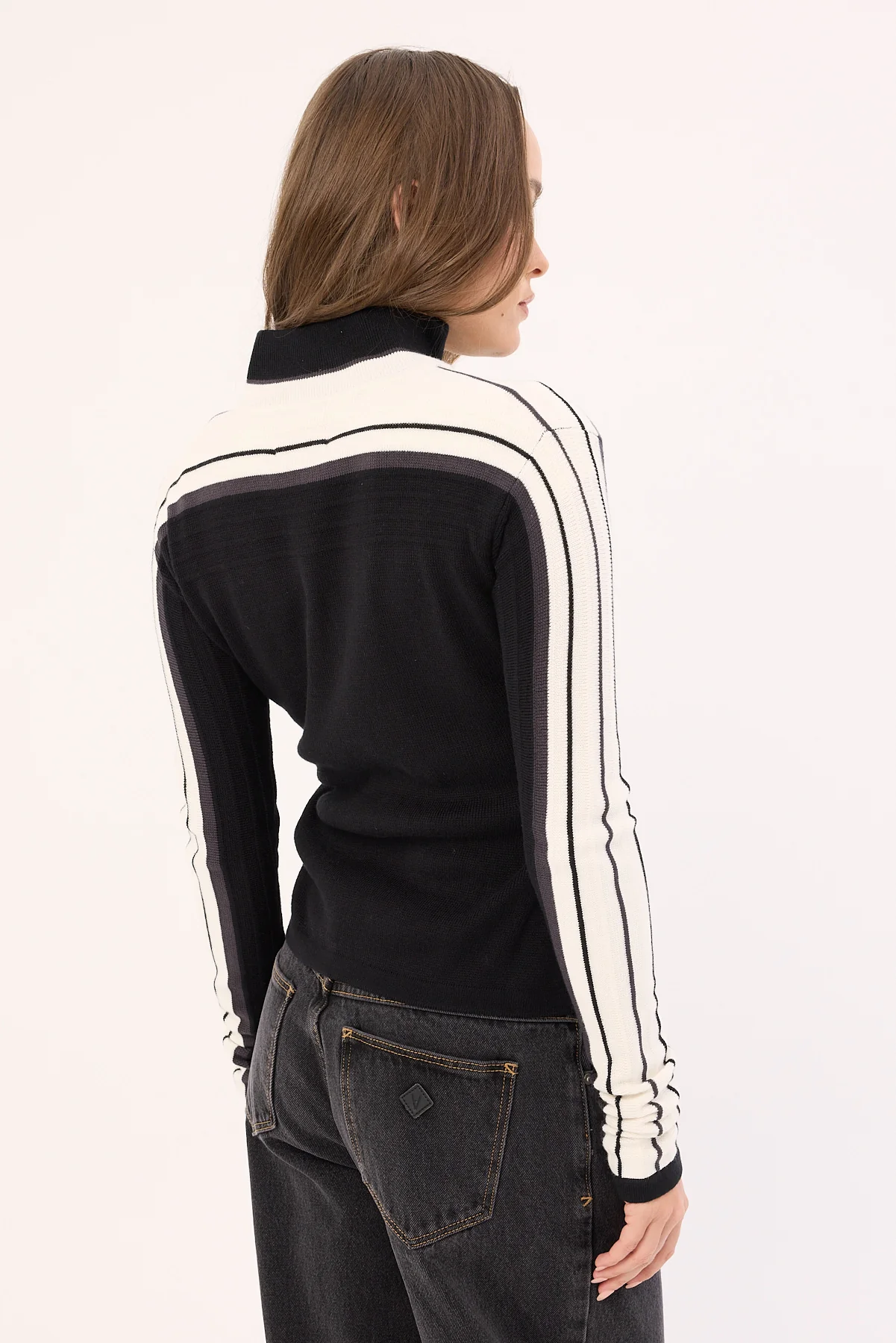 Rusty Daddy GB Zip Through Skimmer Knit Black - Image 5