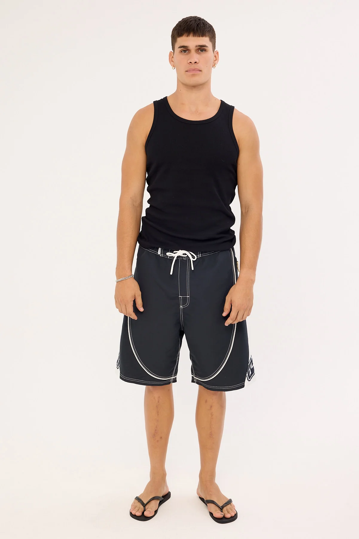 Rusty Deathroll Hybrid Waist Boardshort Black