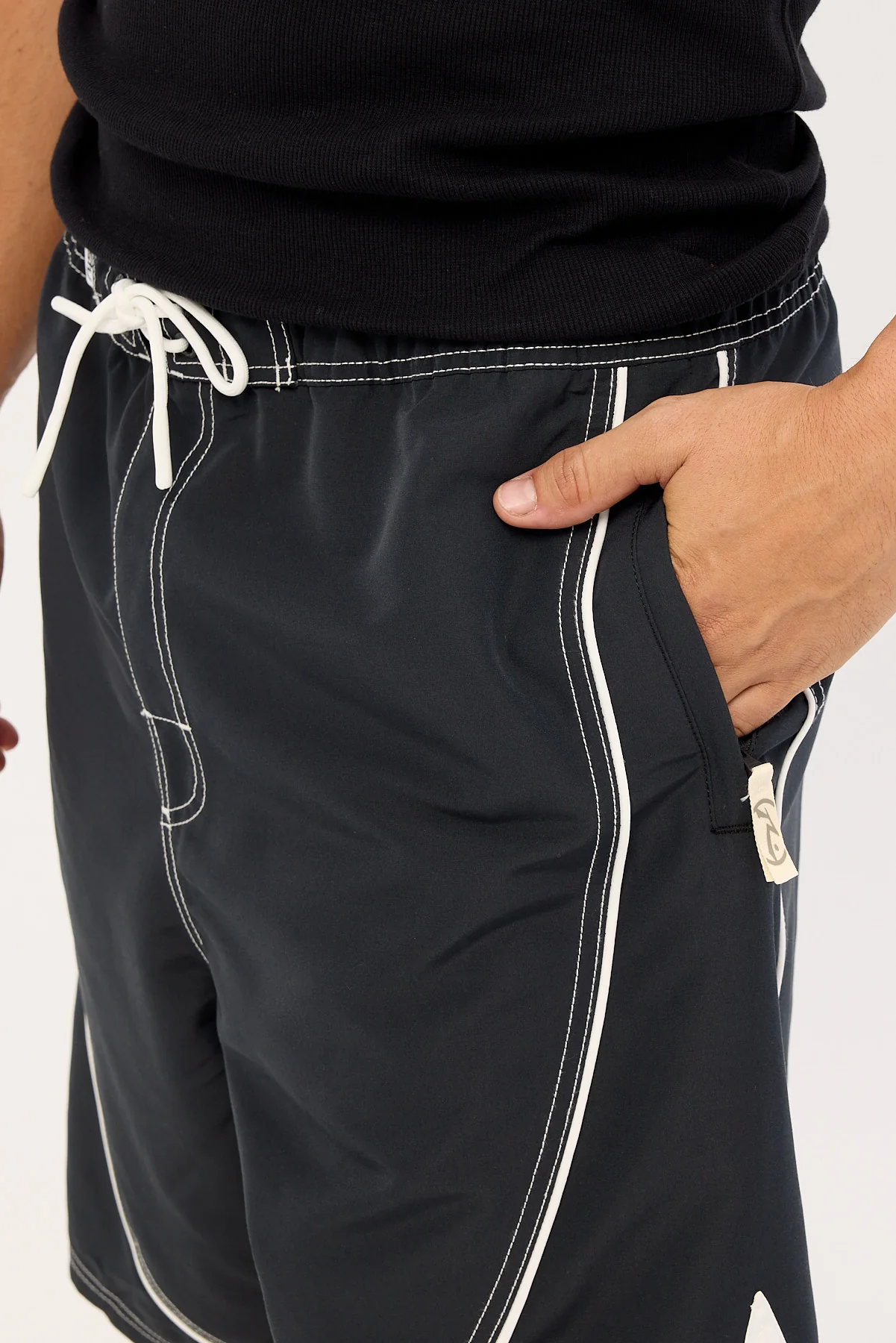 Rusty Deathroll Hybrid Waist Boardshort Black - Image 6