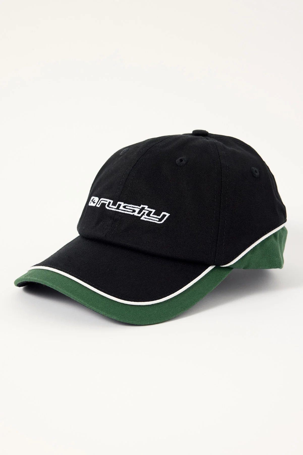 Rusty Double Dip Dad Cap Black/Green - Image 3