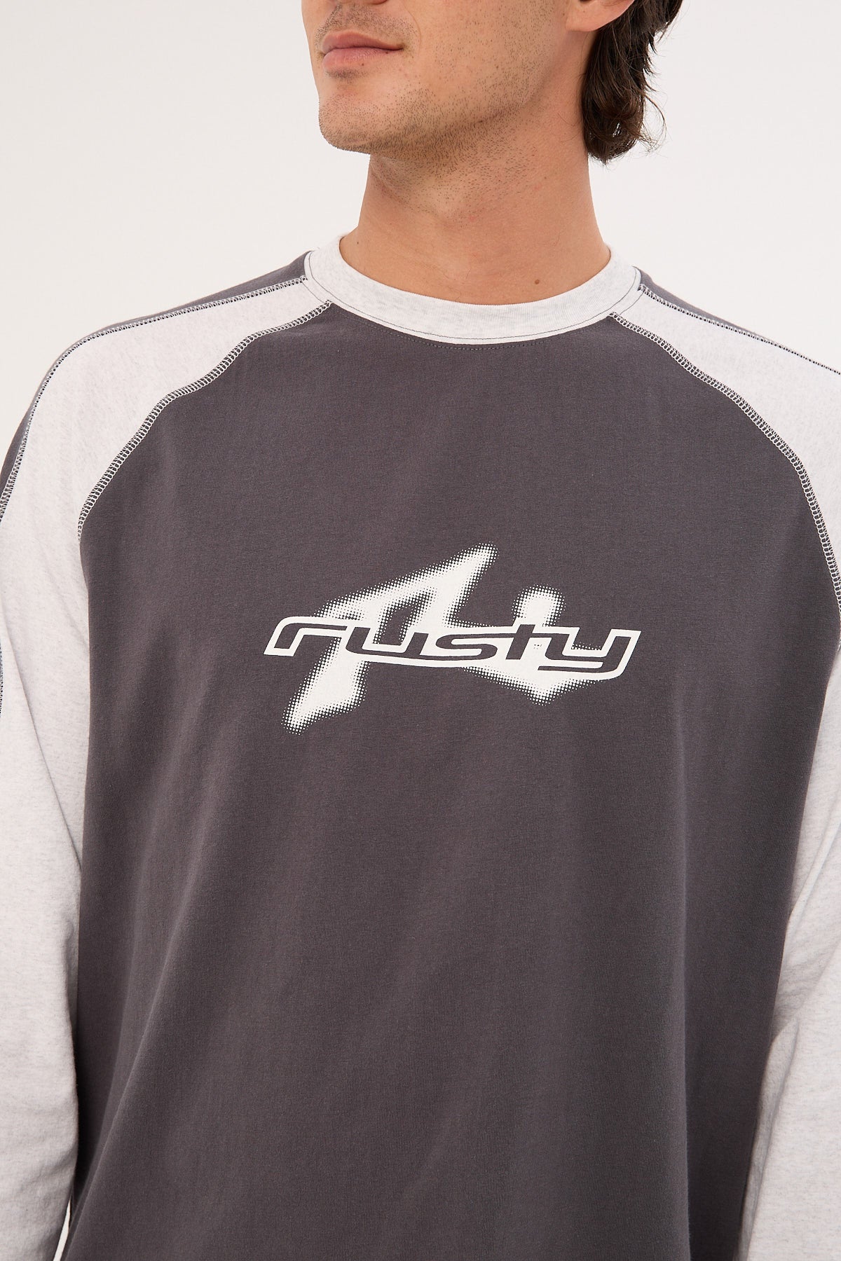 Rusty Fade-R Long Sleeve Tee Carbon - Image 5