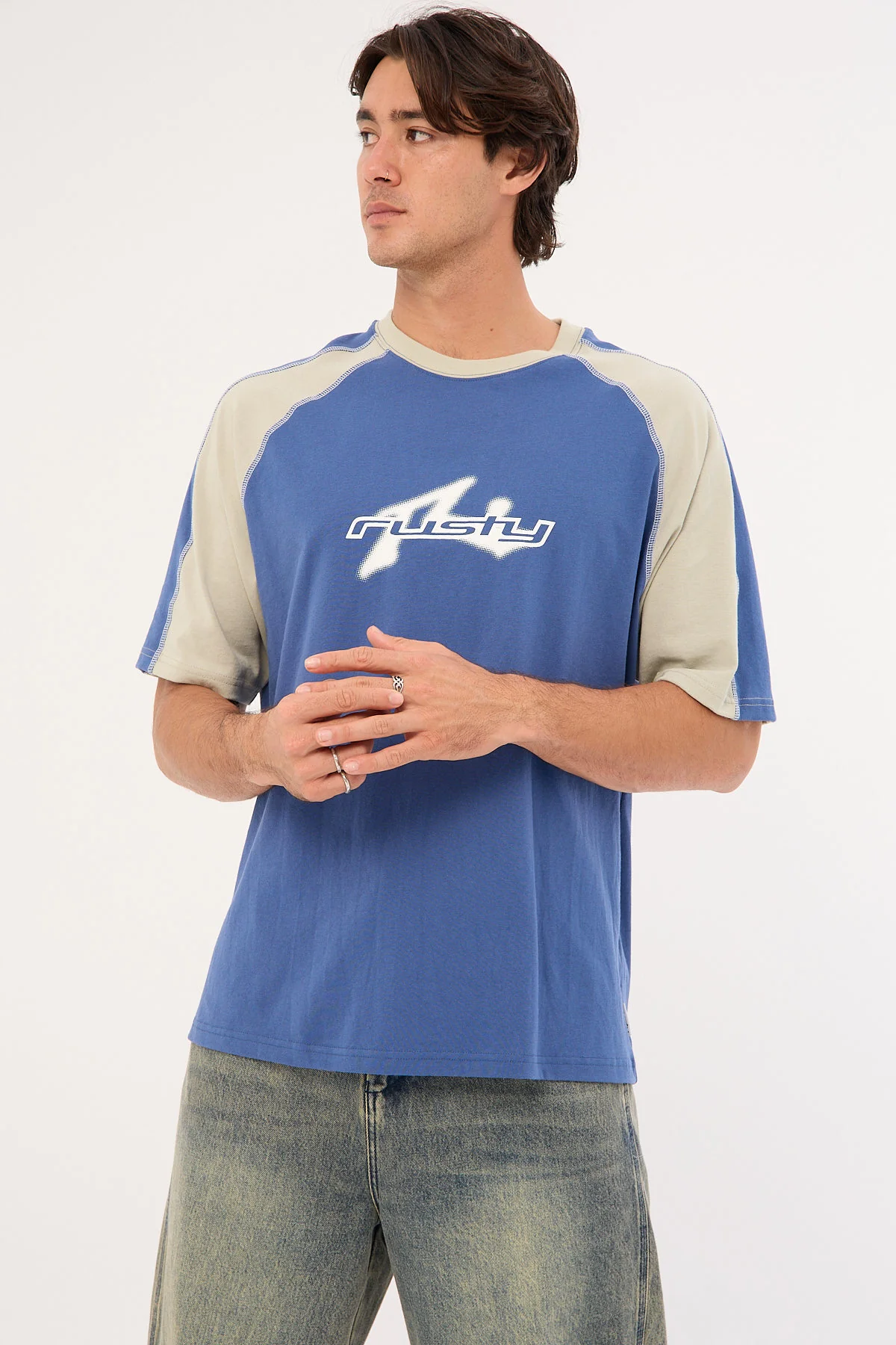 Rusty Fade-R Short Sleeve Tee Atlantic Blue
