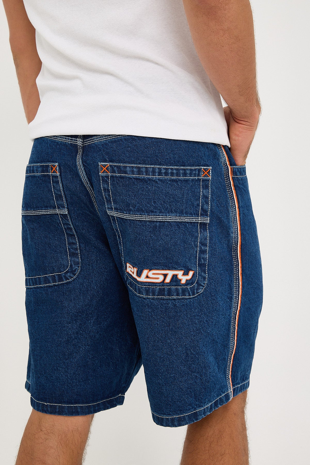 Rusty Flip Daddy 2.0 Jort Deep Sea Blue - Image 6
