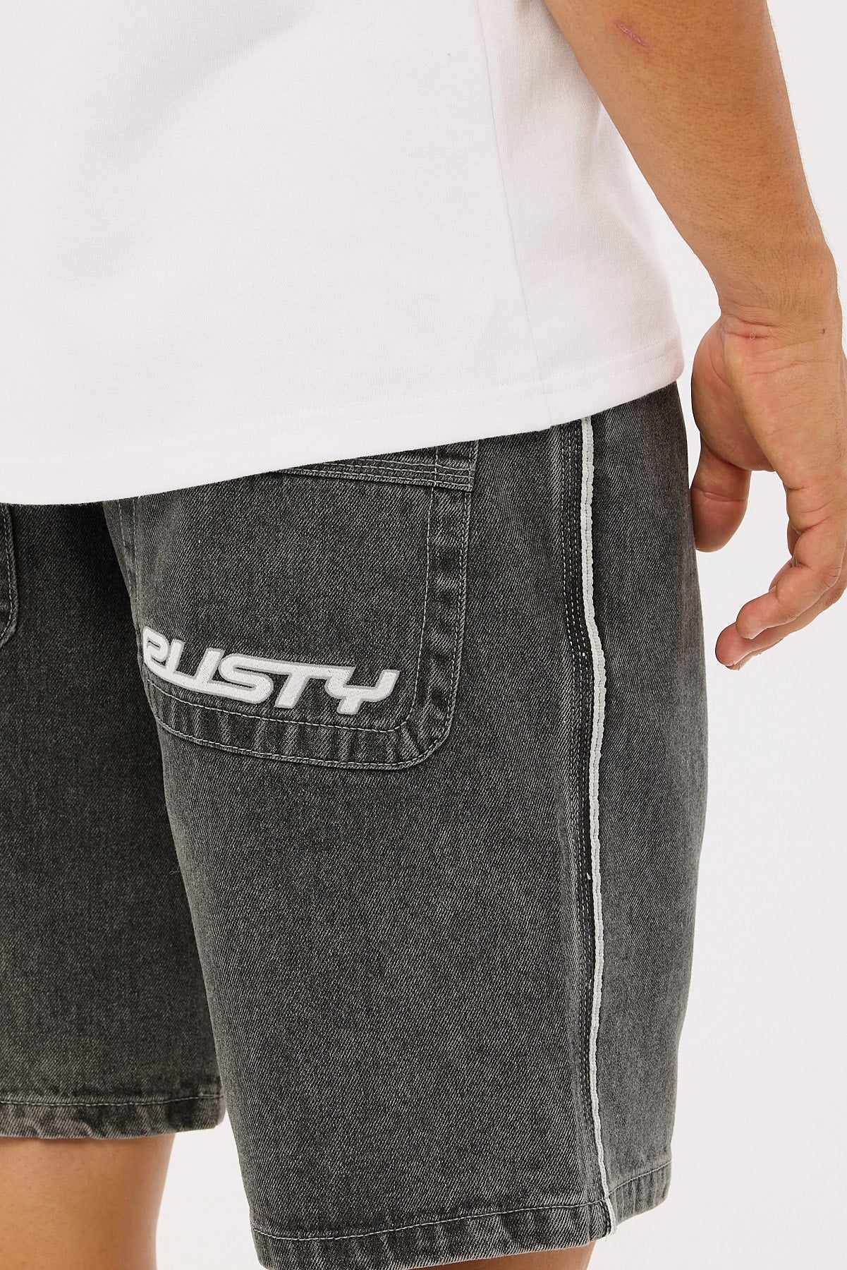Rusty Flip Daddy 2.0 Jort Stone Black - Image 5