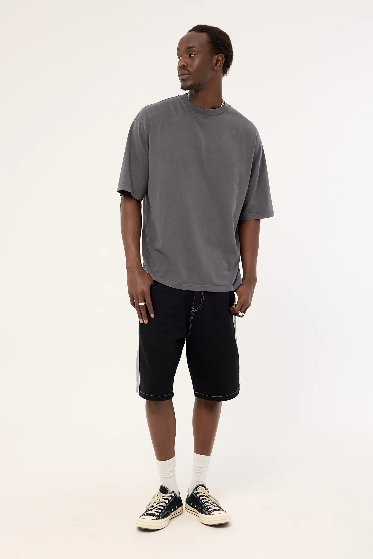 Rusty Flip Lines Baggy Short Black - Image 2