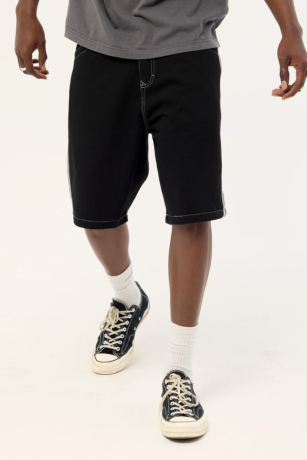 Rusty Flip Lines Baggy Short Black - Image 3