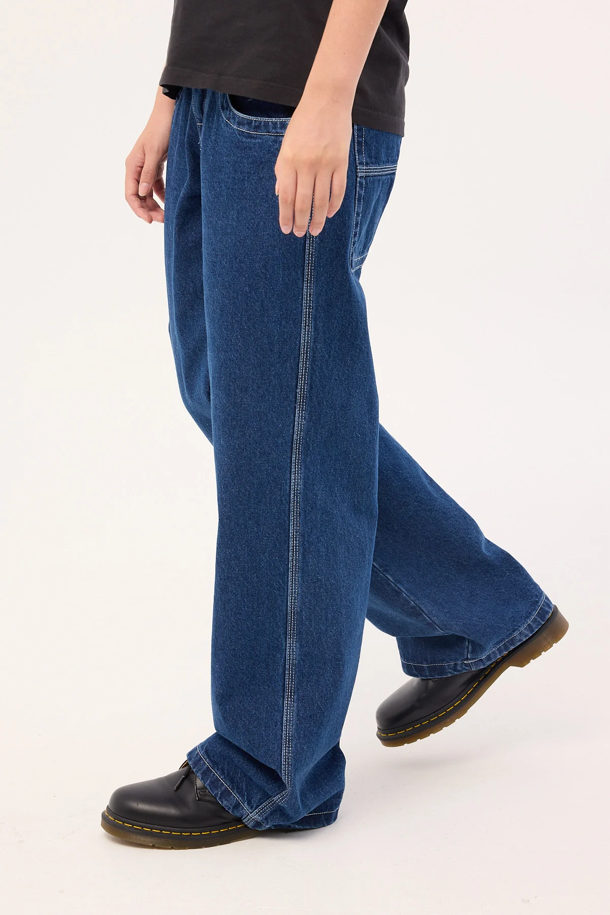 Rusty Flip Mommy Low Rise Tapeless Jean Deep Sea Blue - Image 4