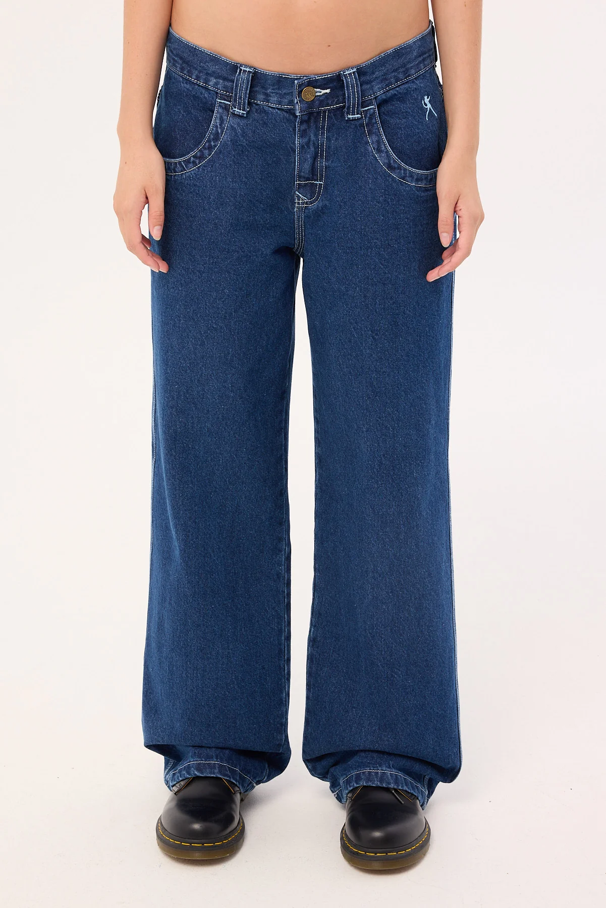 Rusty Flip Mommy Low Rise Tapeless Jean Deep Sea Blue - Image 8