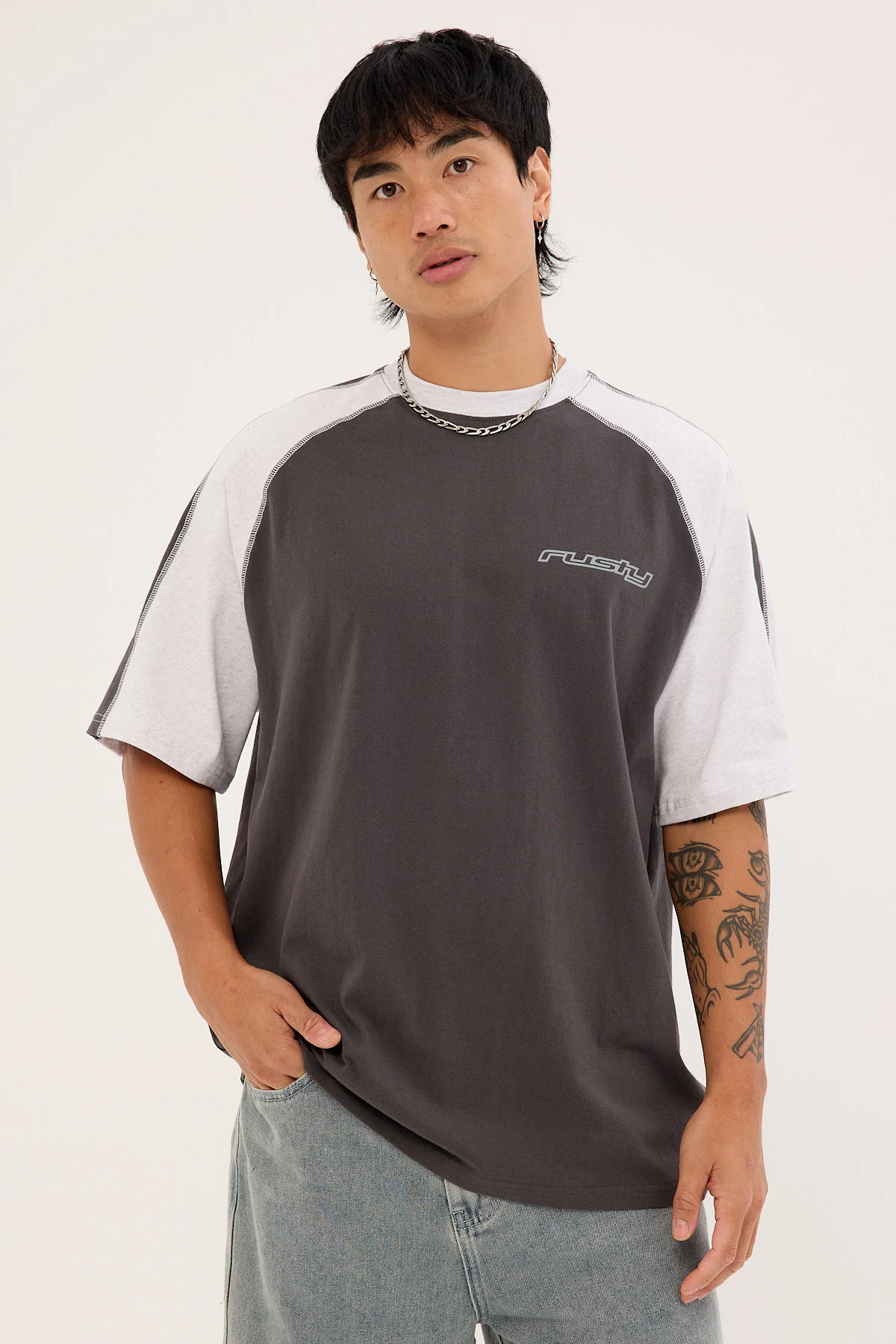 Rusty Frontline Fade 2.0 Tee Carbon