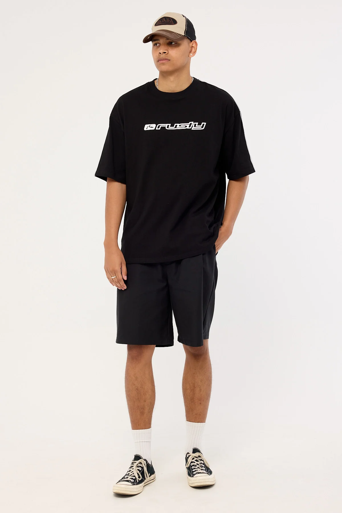 Rusty Gafa Taped Tee Black - Image 2