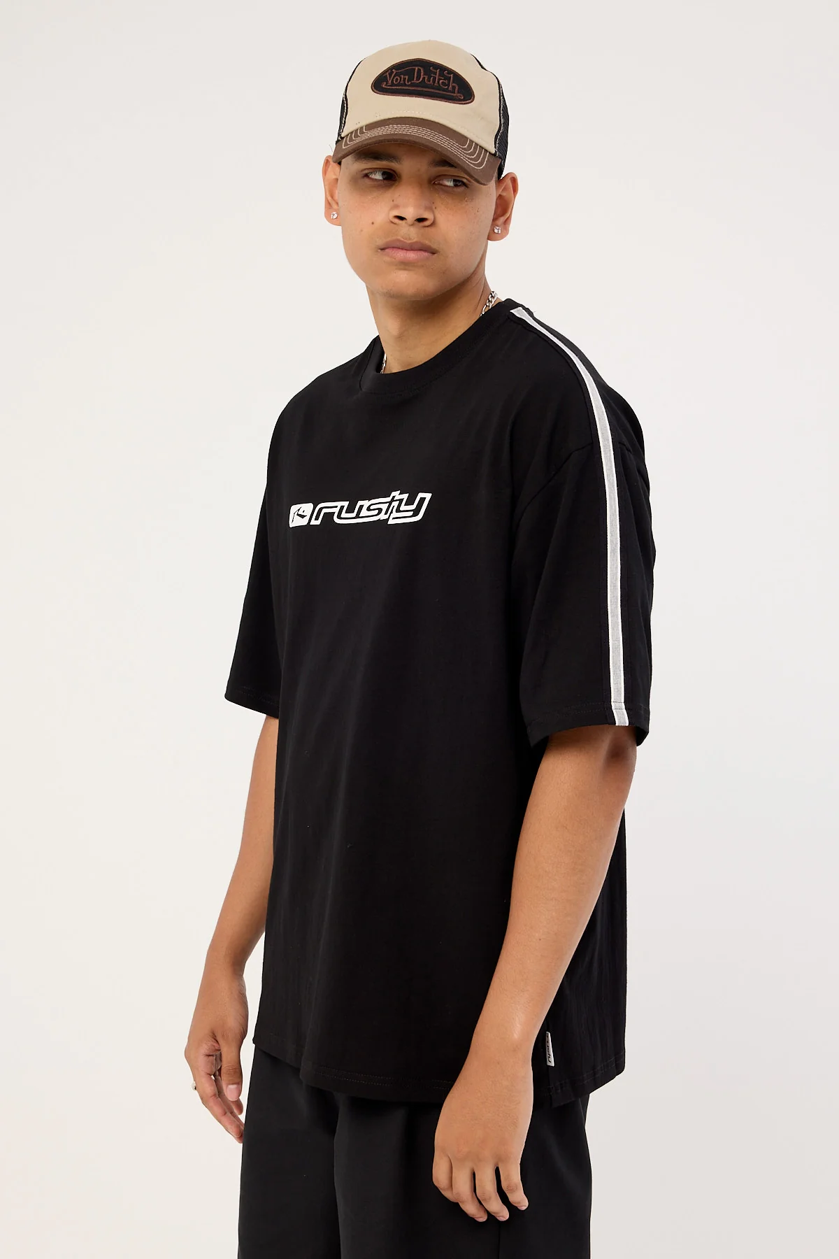 Rusty Gafa Taped Tee Black - Image 4
