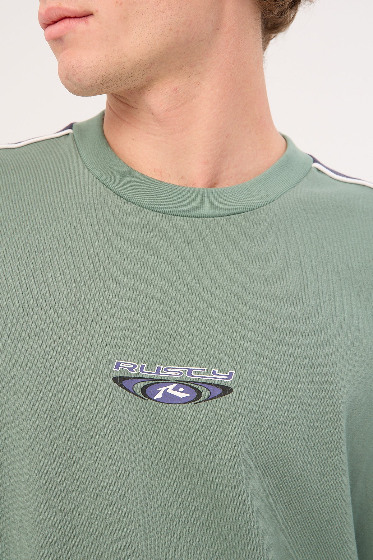 Rusty Uprising Panelled Heavy Tee Slate - Image 6
