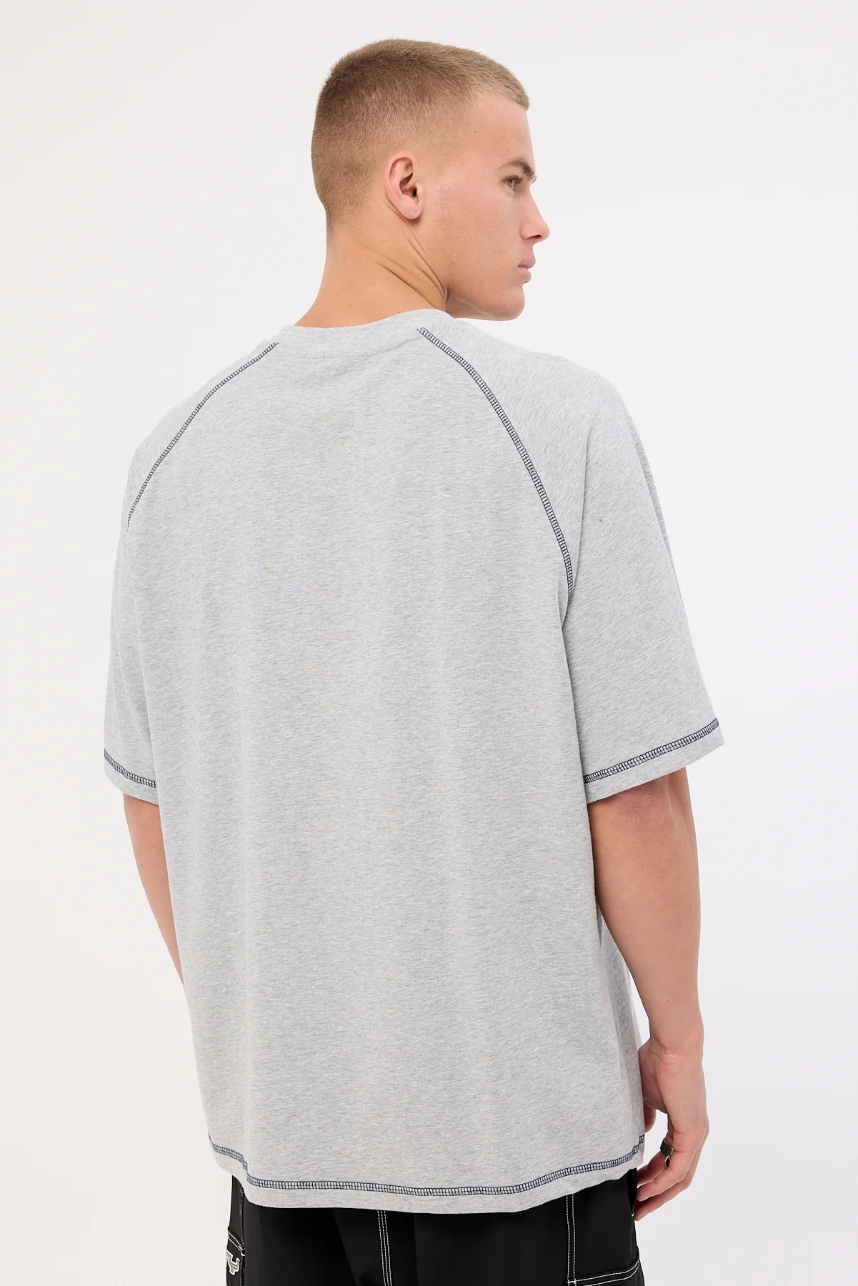 Rusty Guido Raglan Tee Grey Marle - Image 6