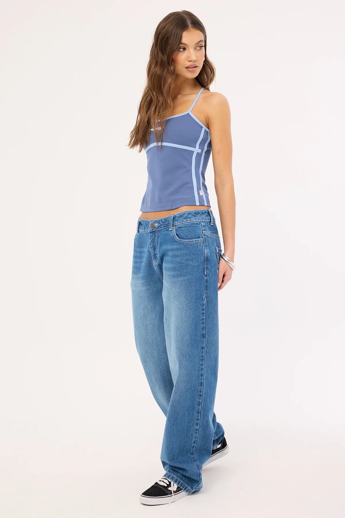 Rusty He Ghosted Bethany Baggy Low Rise Jeans Blasted Middy Blue - Image 6