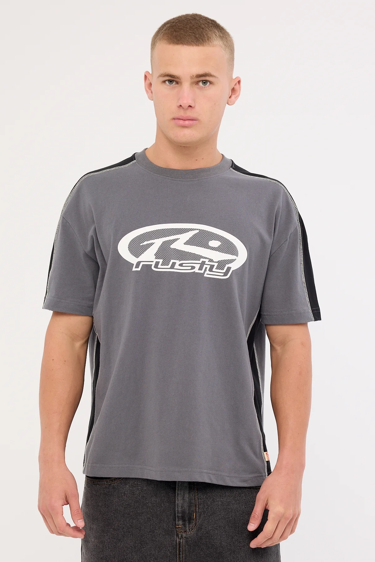 Rusty Hit Up Tee Steel - Image 2