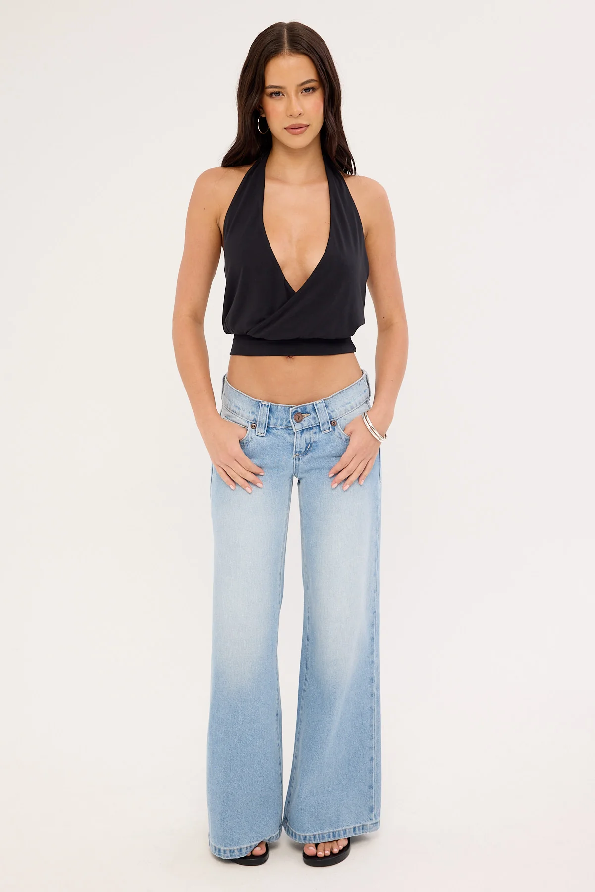 Rusty Honey Halter Top Black - Image 2