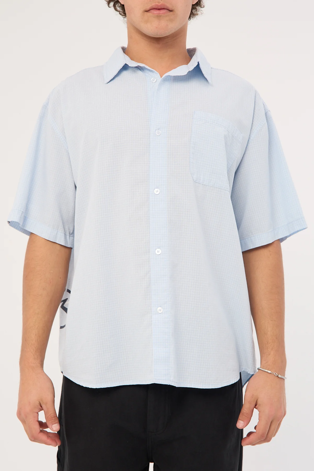 Rusty Hoodus Check Shirt Smoke Blue - Image 8