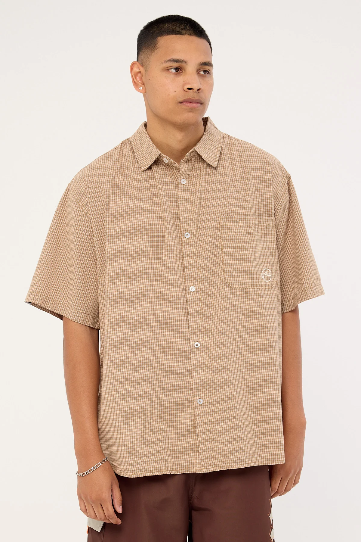 Rusty Hoodus Check Shirt Tobacco - Image 2