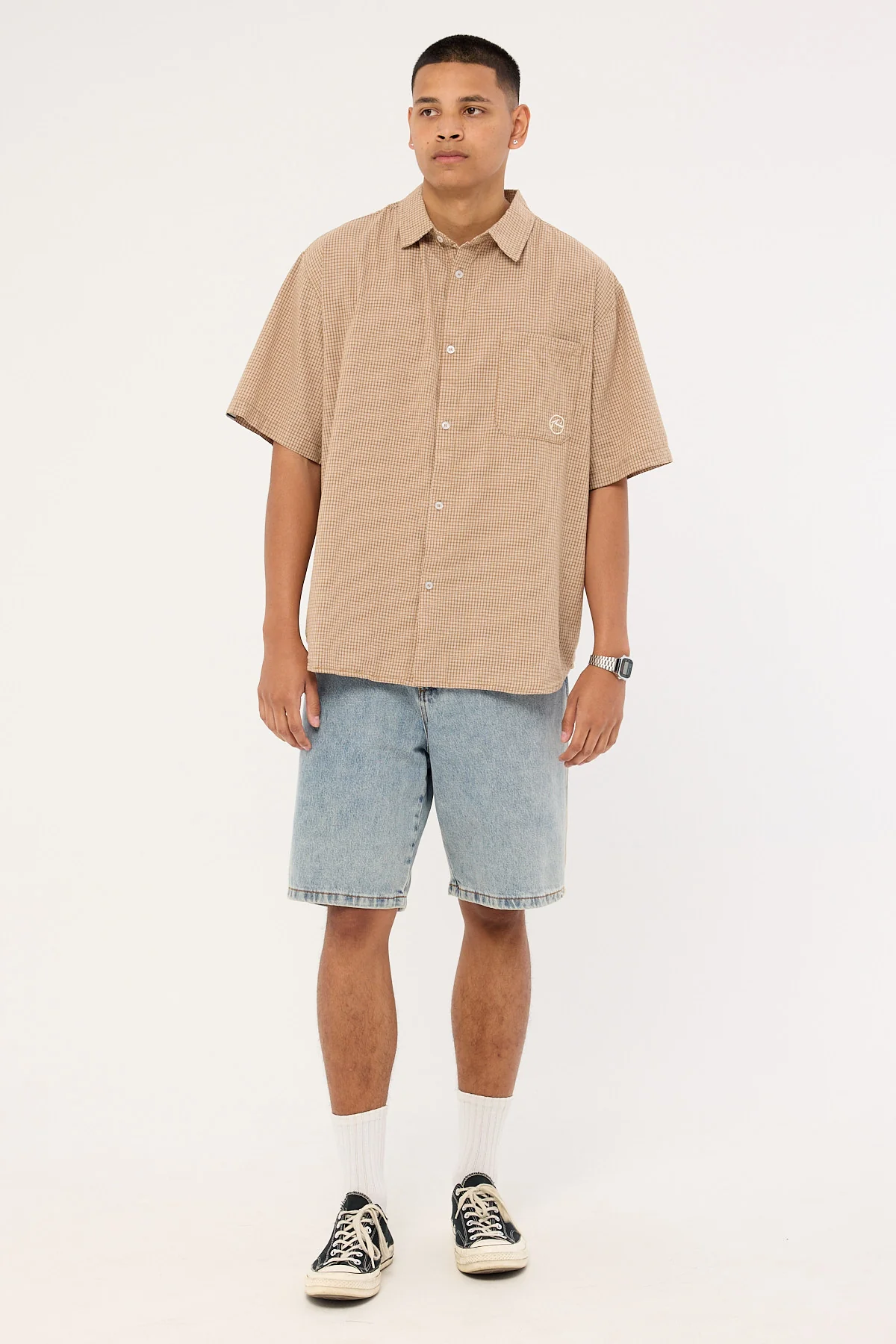 Rusty Hoodus Check Shirt Tobacco - Image 3