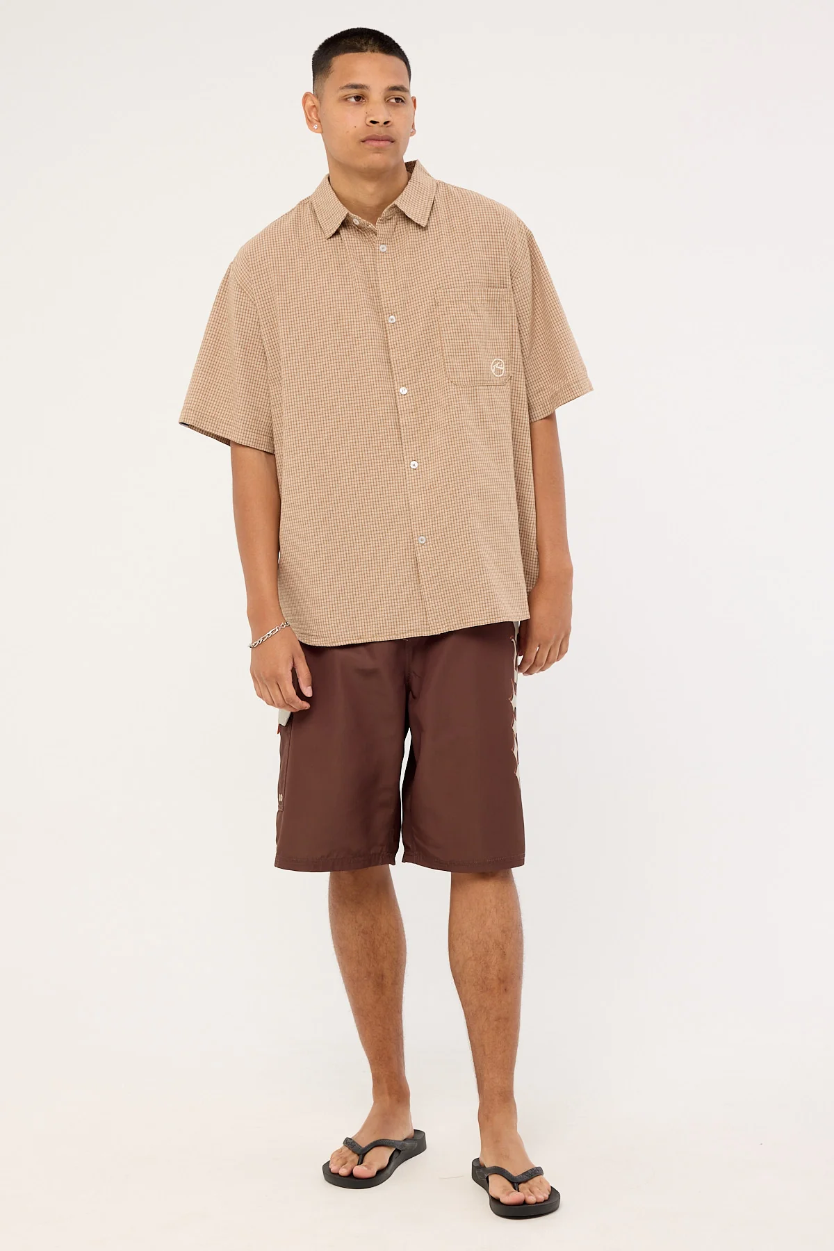Rusty Hoodus Check Shirt Tobacco - Image 4