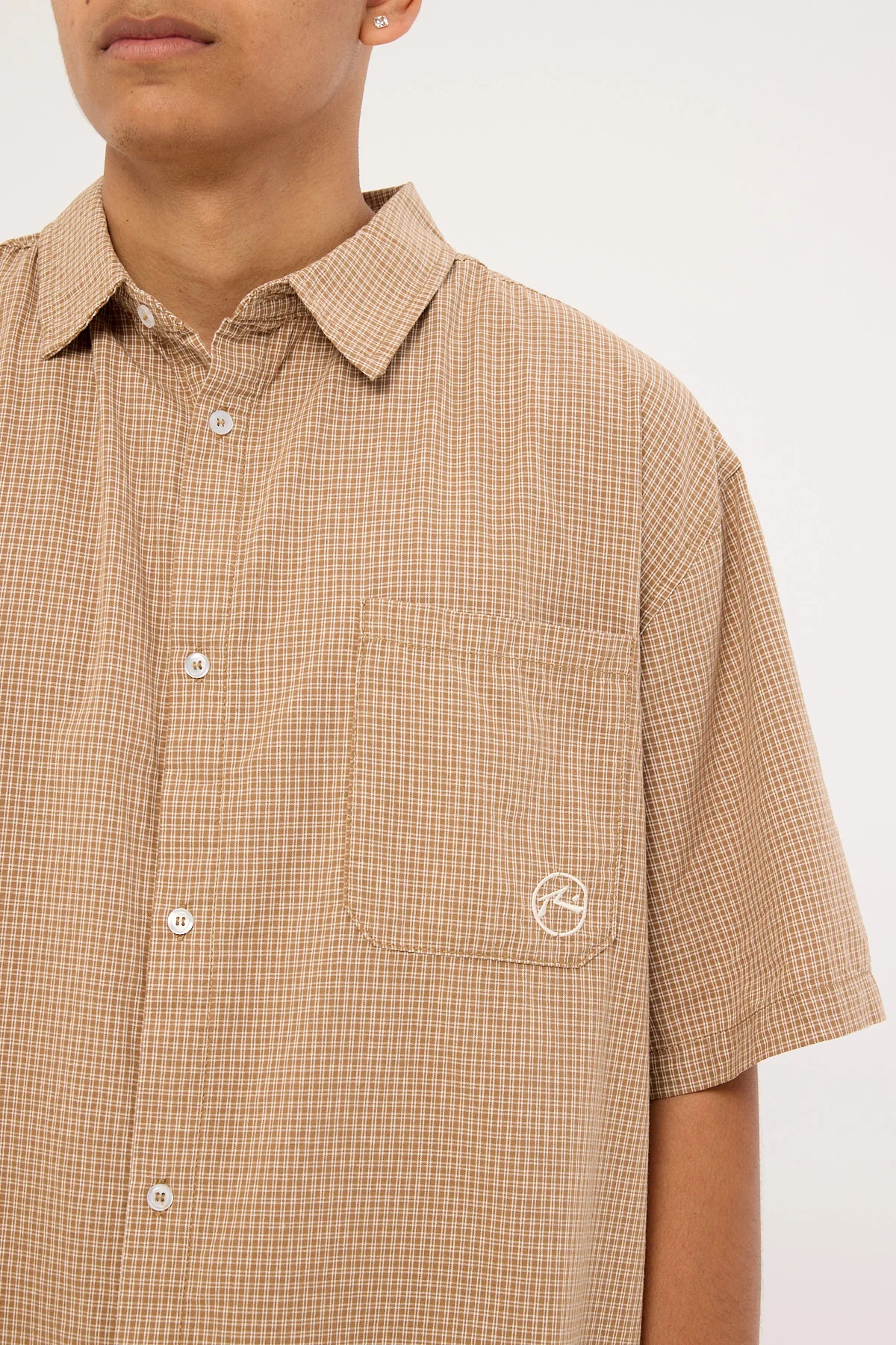 Rusty Hoodus Check Shirt Tobacco - Image 5