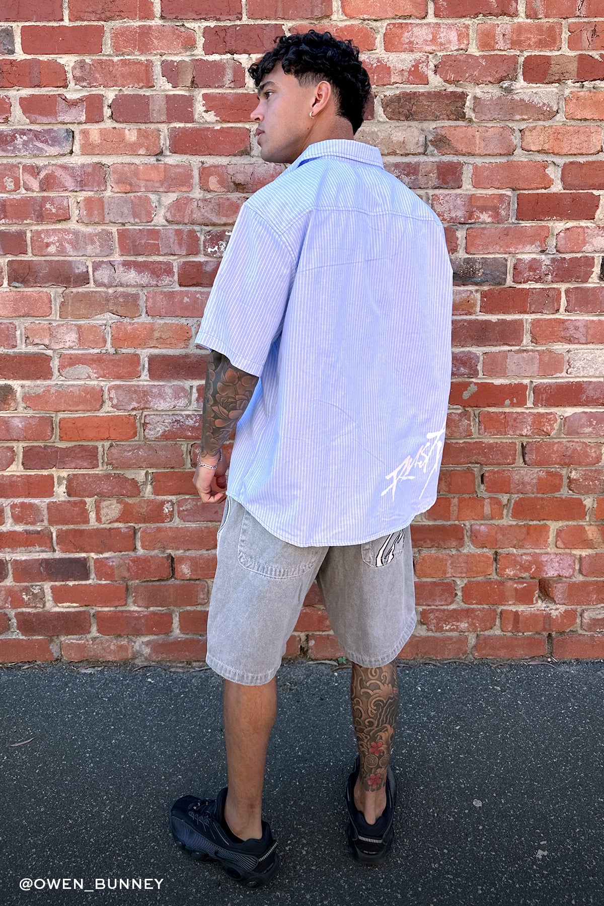 Rusty Hoodus Pinstripe Shirt Sky Blue - Image 2