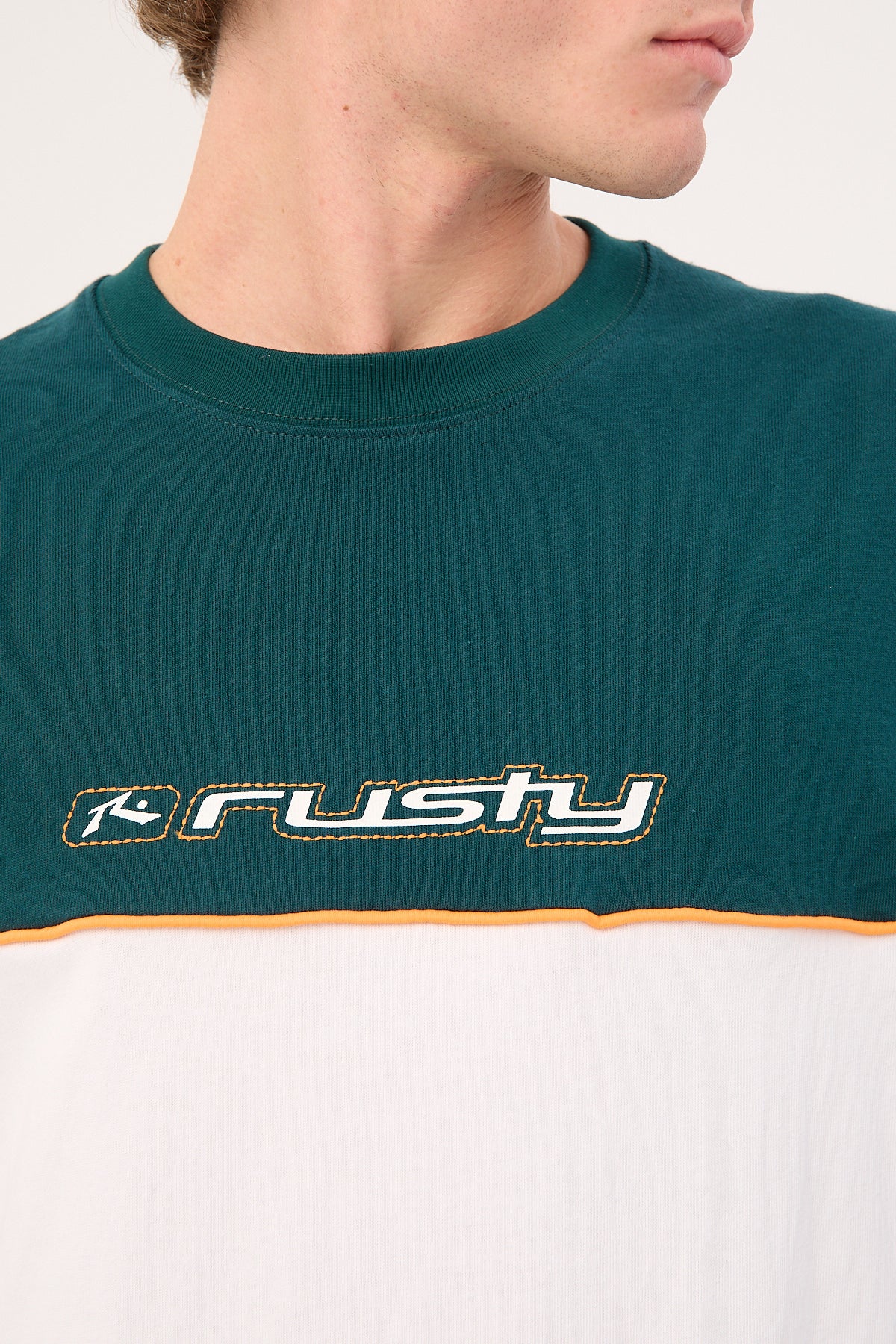 Rusty Infinity 3.0 Heavy Tee White/Deep Teal - Image 7