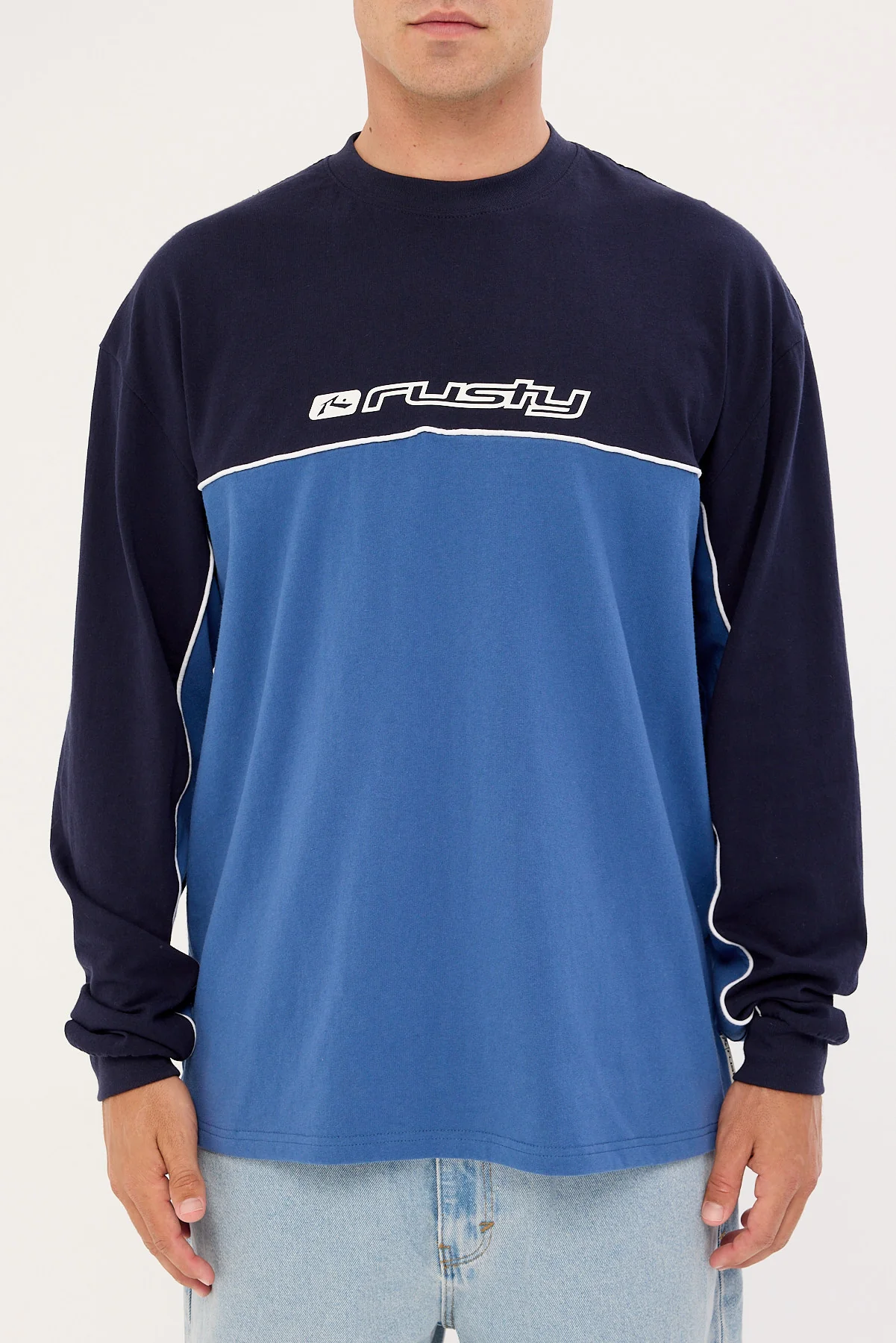 Rusty Infinity Oversized Long Sleeve Tee Atlantic Blue - Image 6