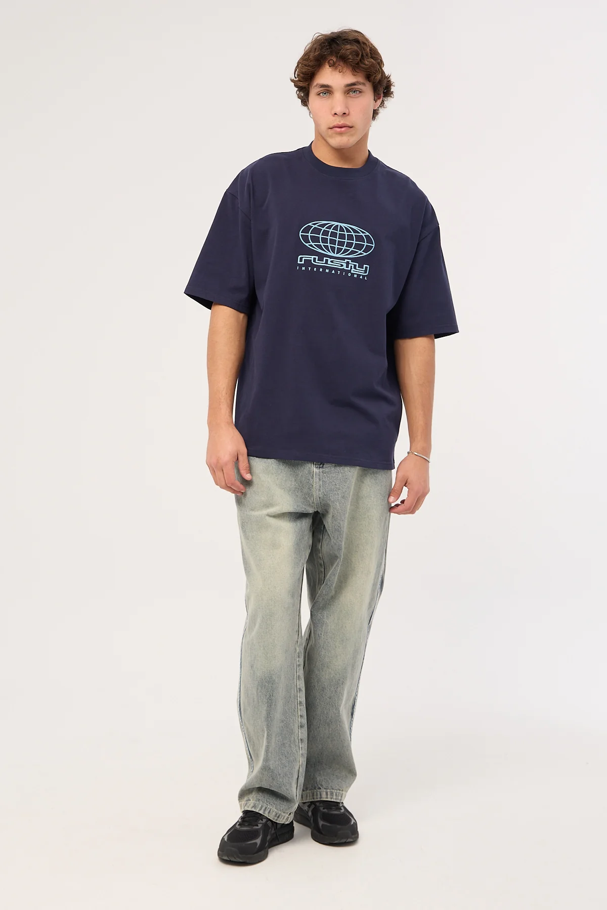 Rusty Internazionale Heavy Tee Navy Blue - Image 2