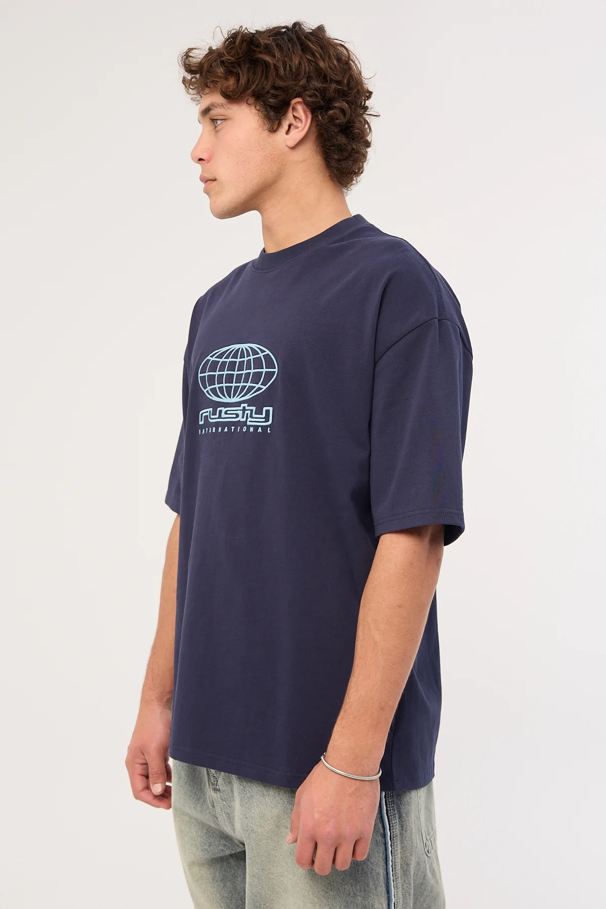 Rusty Internazionale Heavy Tee Navy Blue - Image 3