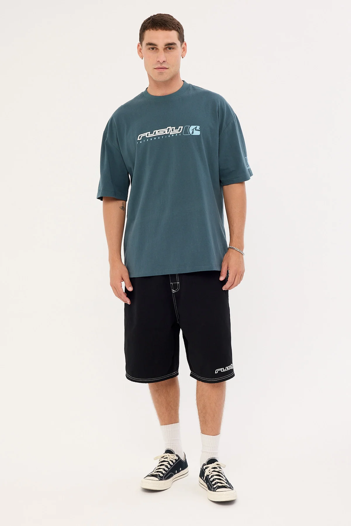 Rusty Jetsetter Tee Deep Teal - Image 2