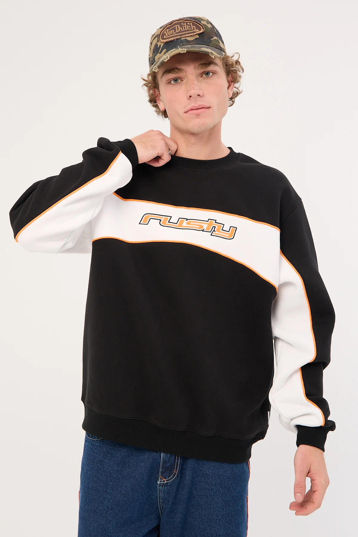 Rusty Kinetic Crew Neck Fleece Black - Image 2