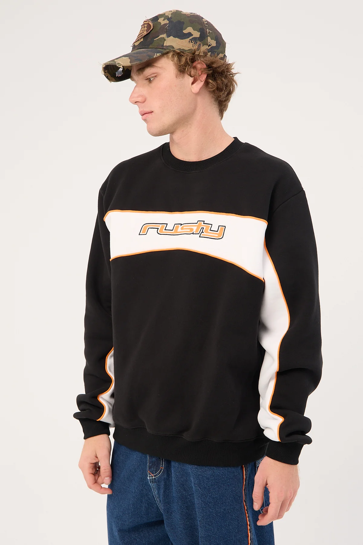 Rusty Kinetic Crew Neck Fleece Black - Image 3