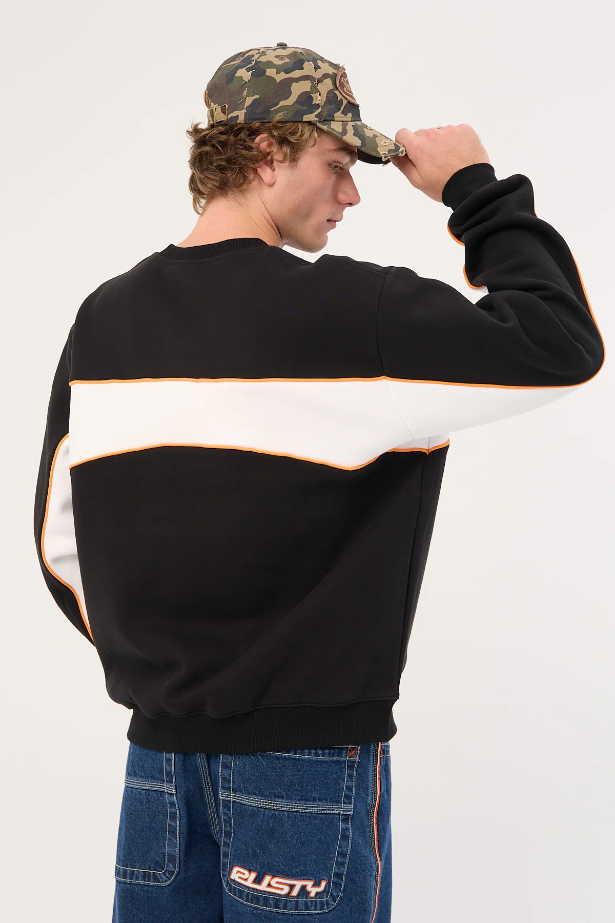 Rusty Kinetic Crew Neck Fleece Black - Image 4