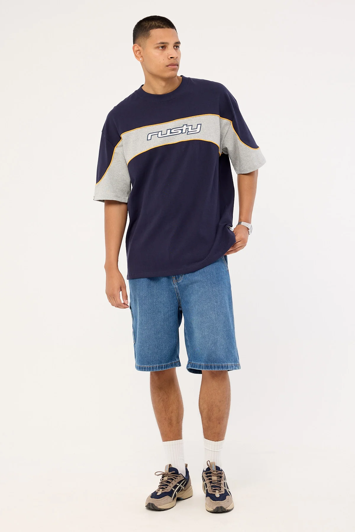 Rusty Kinetic Heavy Tee Navy Blue - Image 2