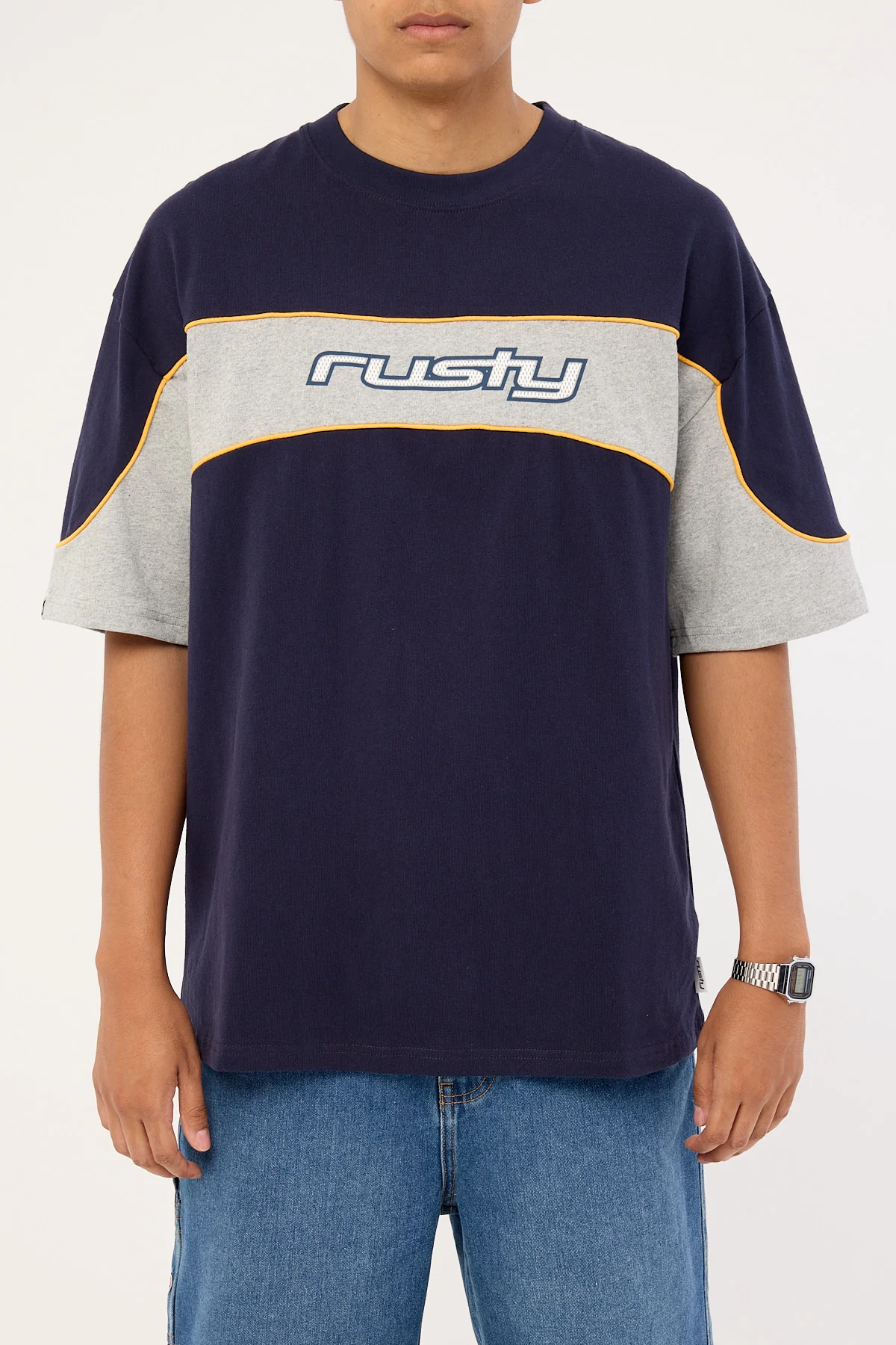 Rusty Kinetic Heavy Tee Navy Blue - Image 6