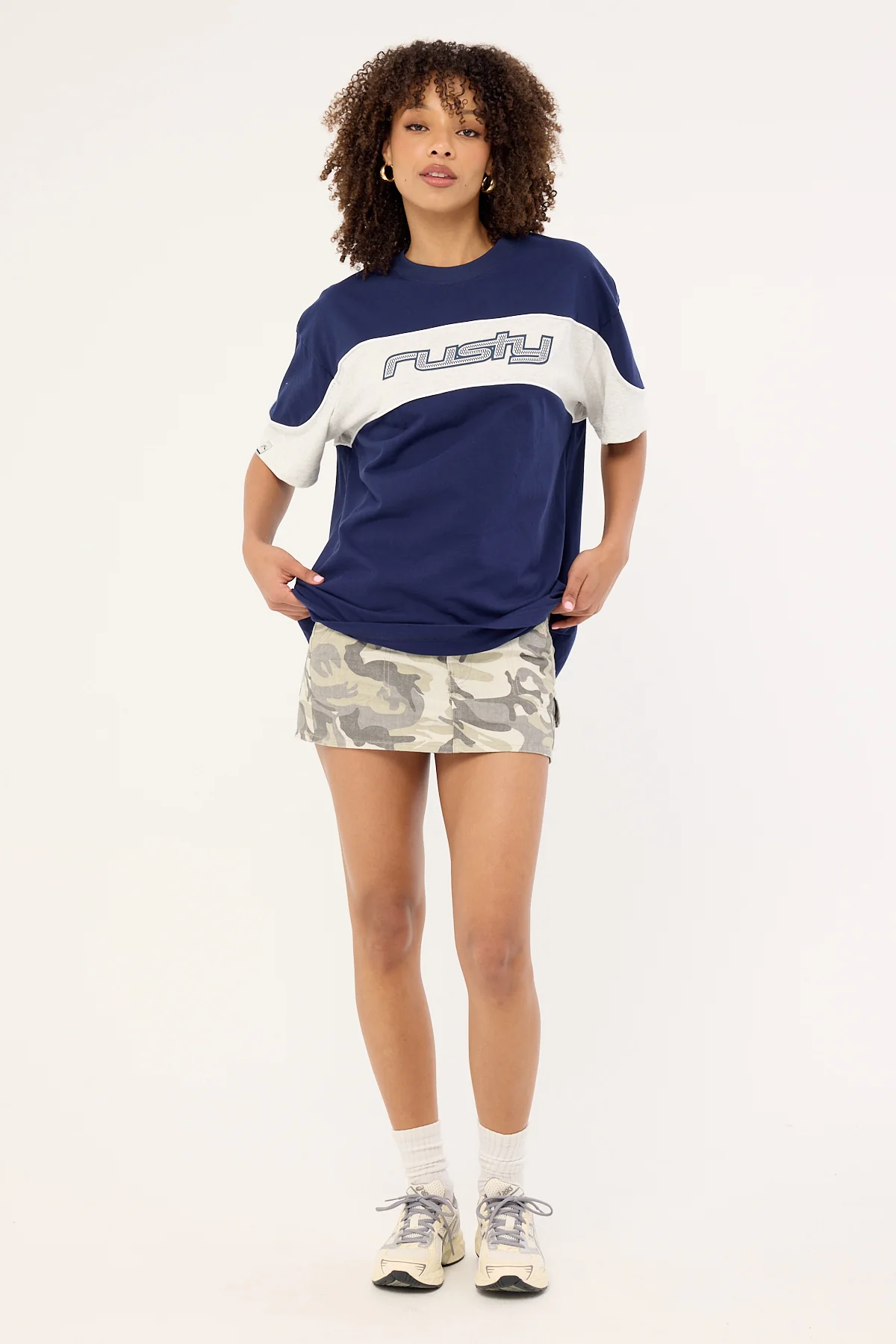 Rusty Kinetic Oversize Tee Navy Blue - Image 2