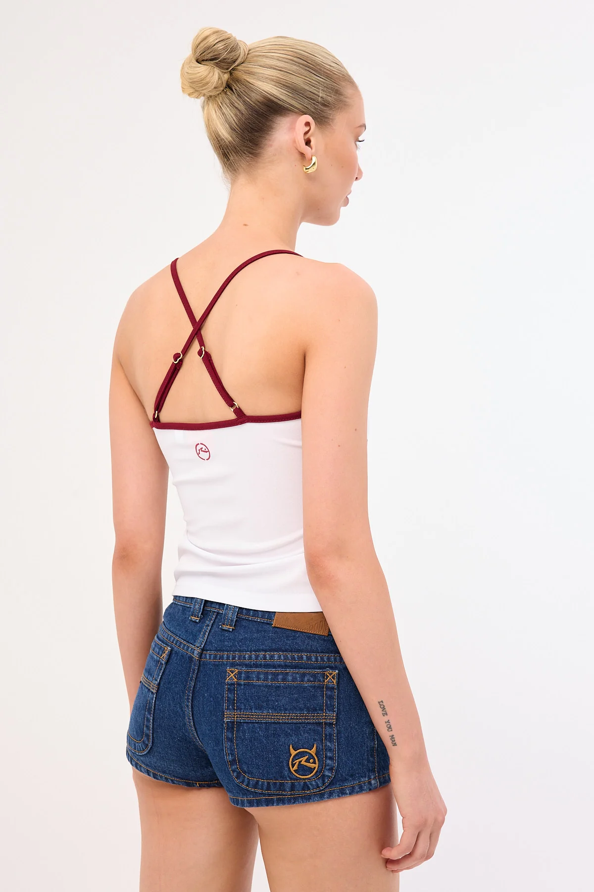 Rusty Lemmy Low Rise Micro Mini Short Deep See Blue - Image 5