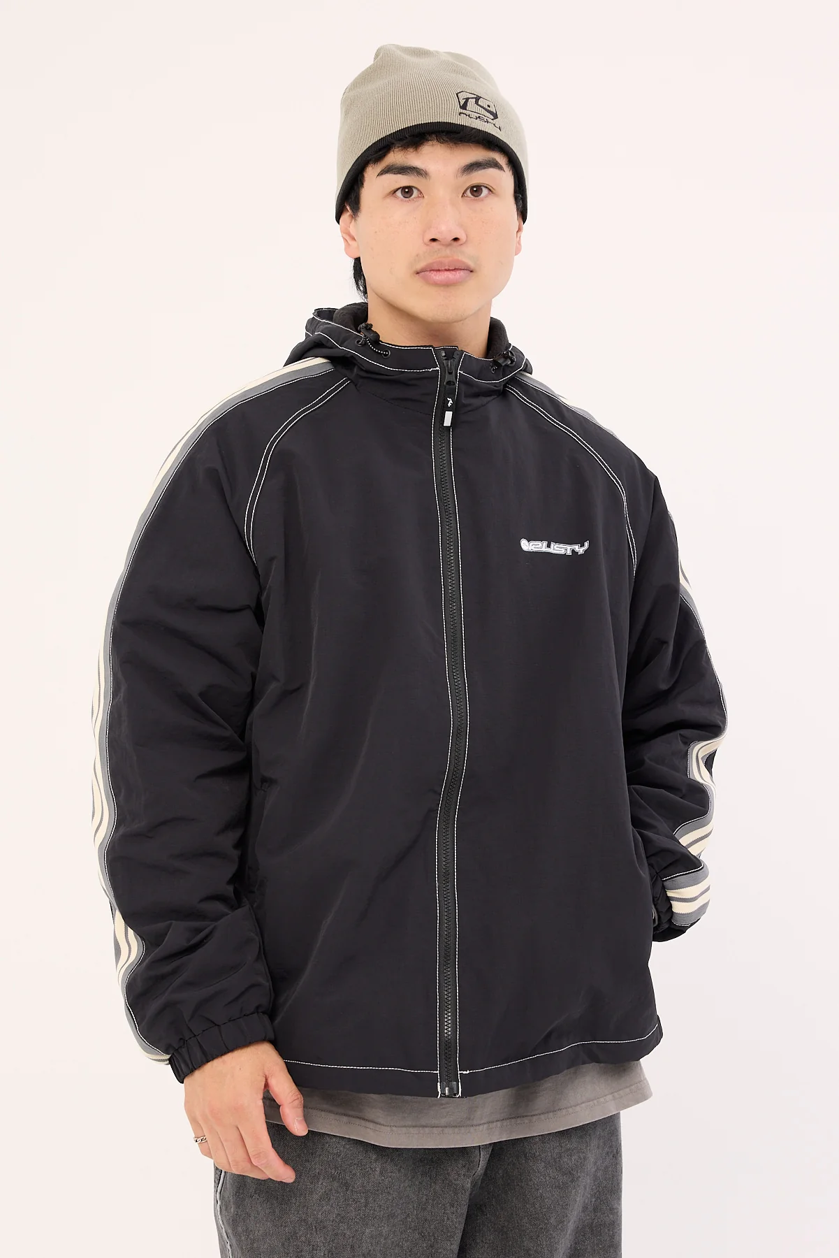 Rusty Lock Out Hooded Jacket Black