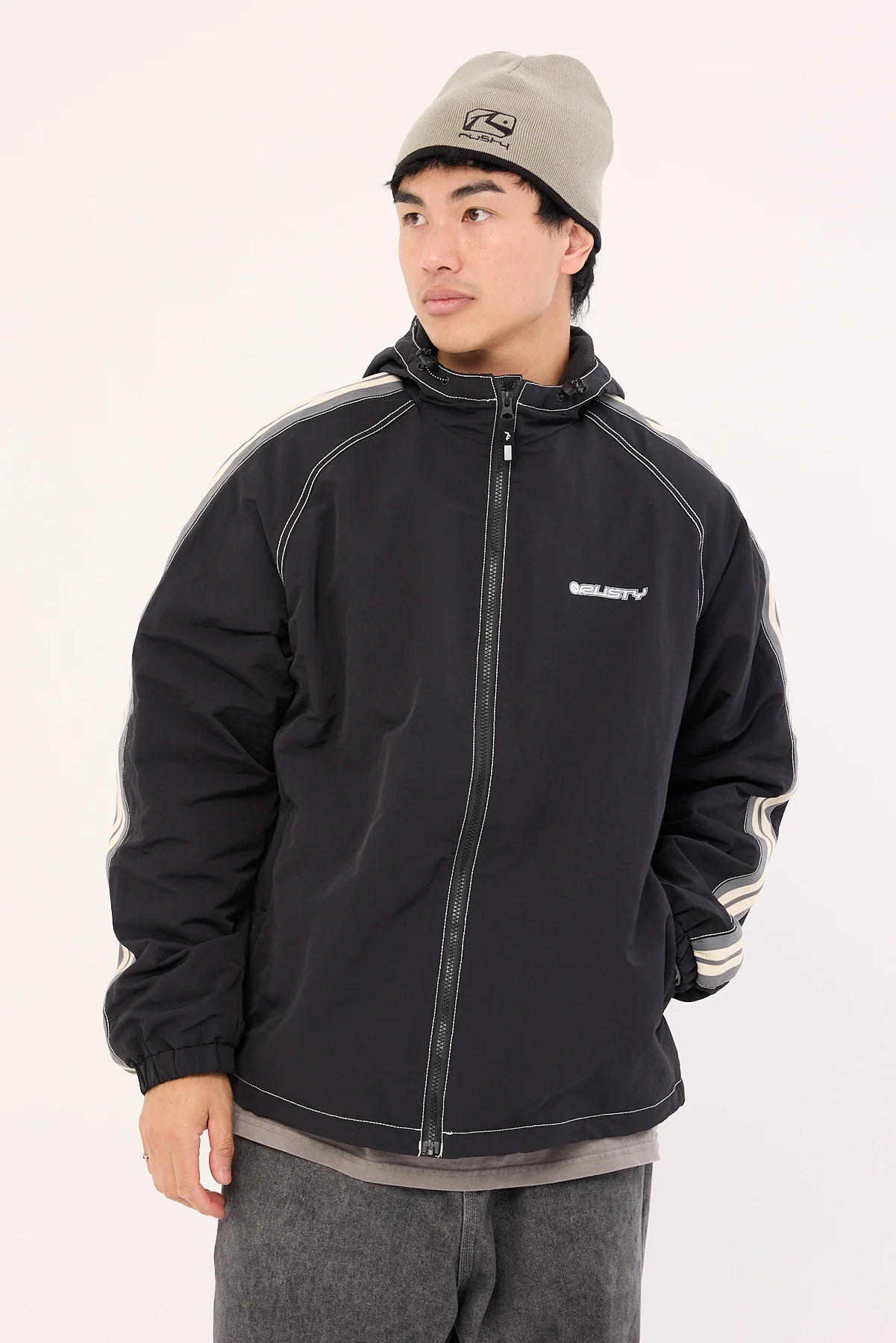 Rusty Lock Out Hooded Jacket Black - Image 4
