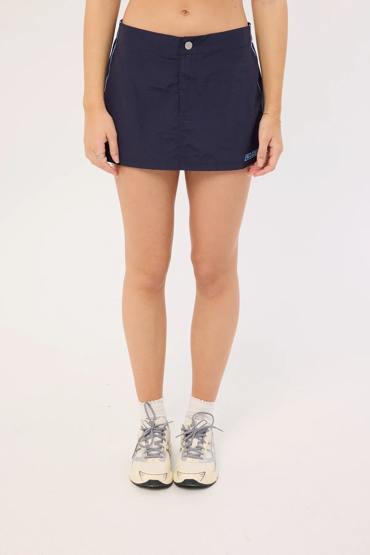 Rusty Lombardi Nylon Mini Skirt Navy - Image 8