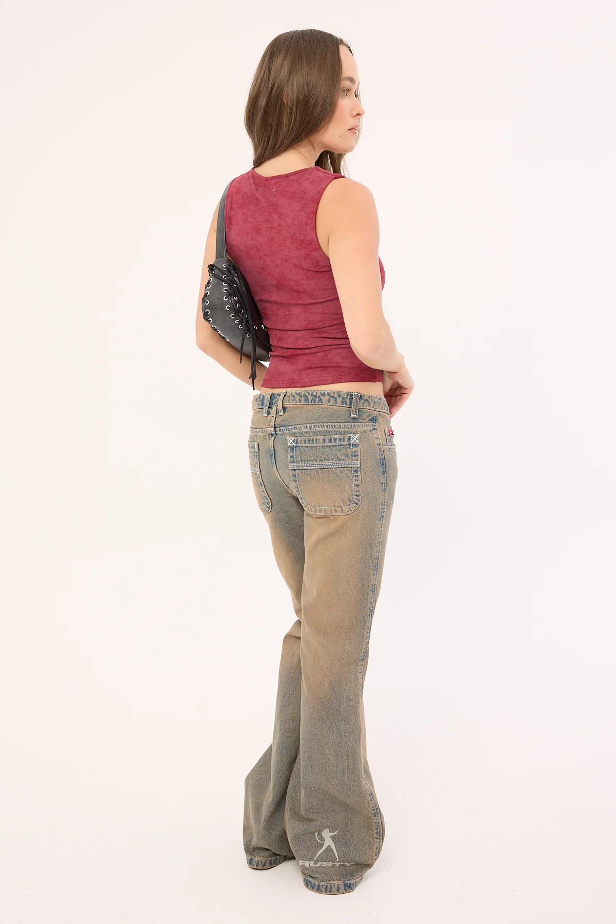 Rusty Lucky Number Low Rise Flare Jeans Rusty Overdye - Image 6